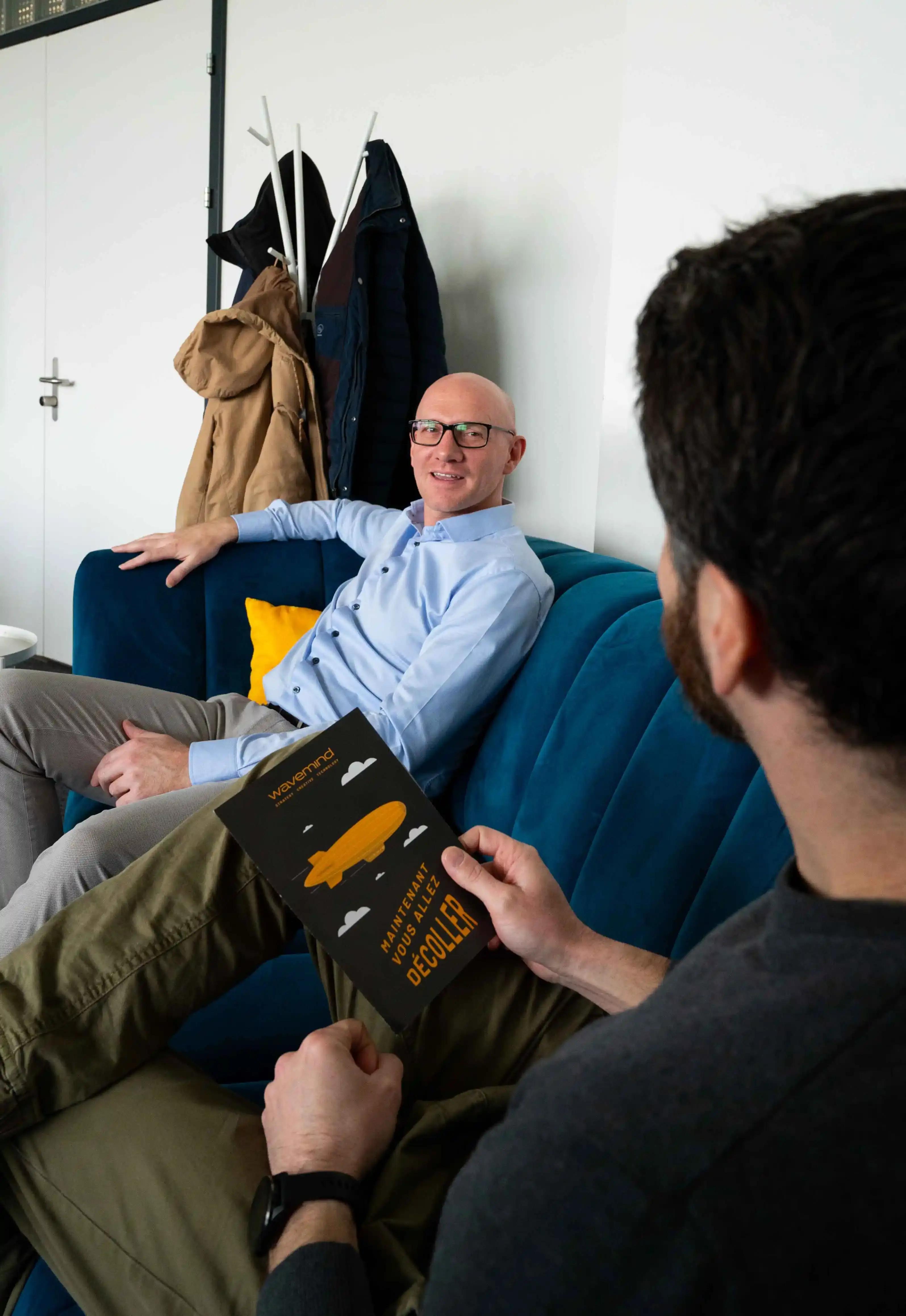 Marc and Romain discussing